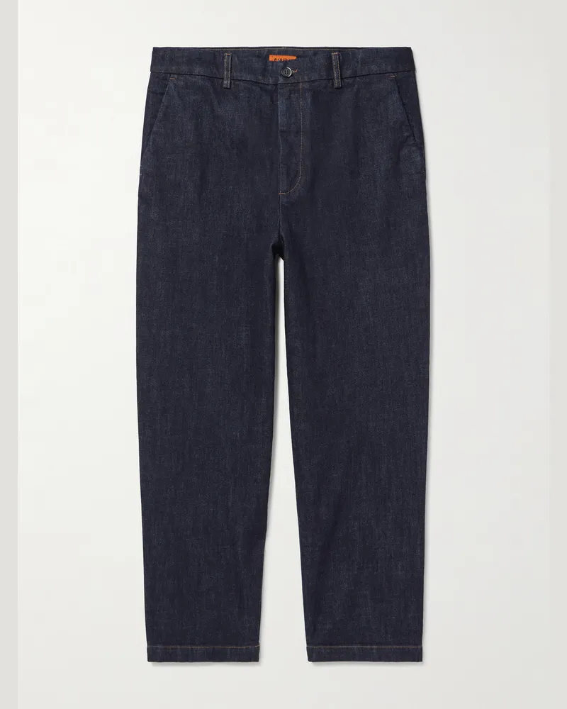 BARENA Canasta gerade geschnittene Hose aus einer Baumwollmischung Blau