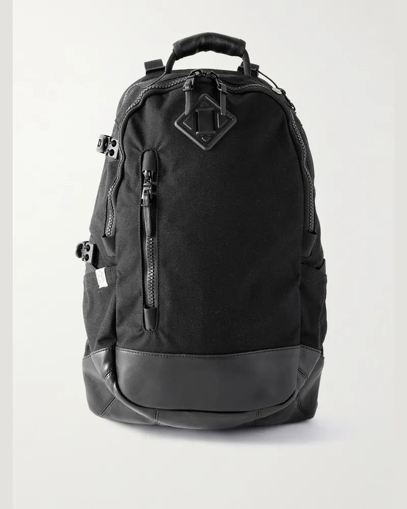 Visvim Rucksack aus CORDURA® mit Lederbesatz Schwarz
