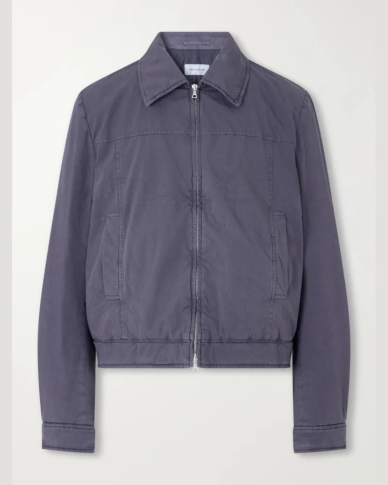 Dries van Noten Cotton-Blend Blouson Jacket Purple
