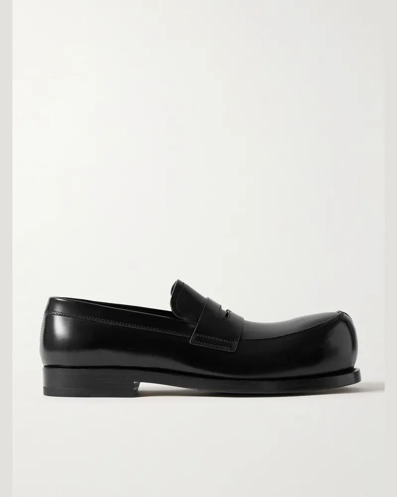 Marni Pennyloafers aus Glanzleder Schwarz