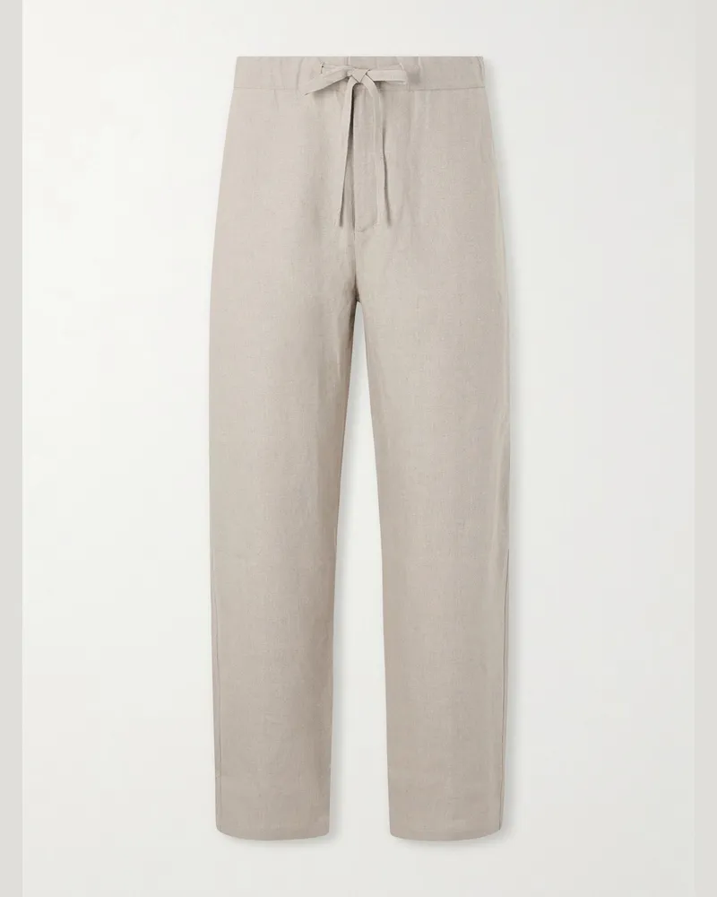 De Bonne Facture Lounge Straight-Leg Linen Suit Trousers Neutrals