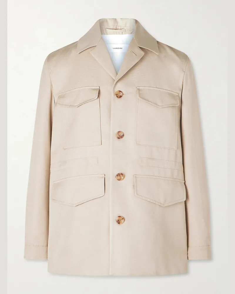 LARDINI Panosh Woven Field Jacket Neutrals