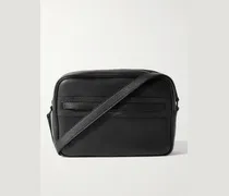 Camp Logo-Print Full-Grain Leather Camera Bag
