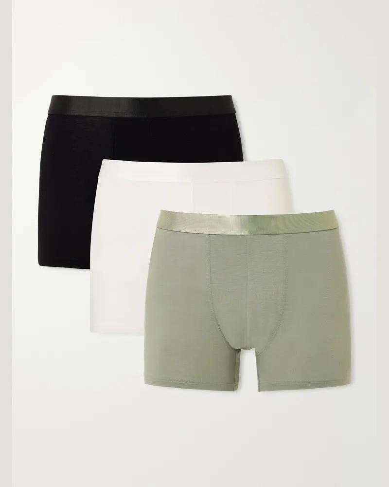 CDLP Three-Pack Stretch-Lyocell Boxer Briefs Multi