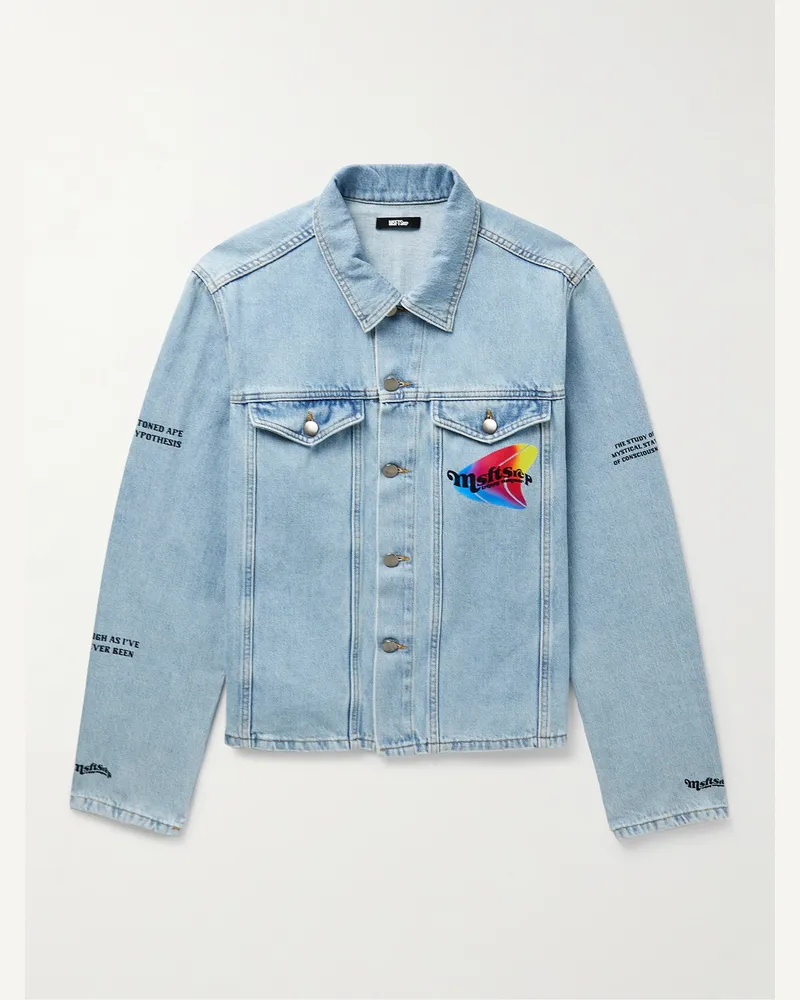 MSFTSrep Jeansjacke mit Logoprint Blau