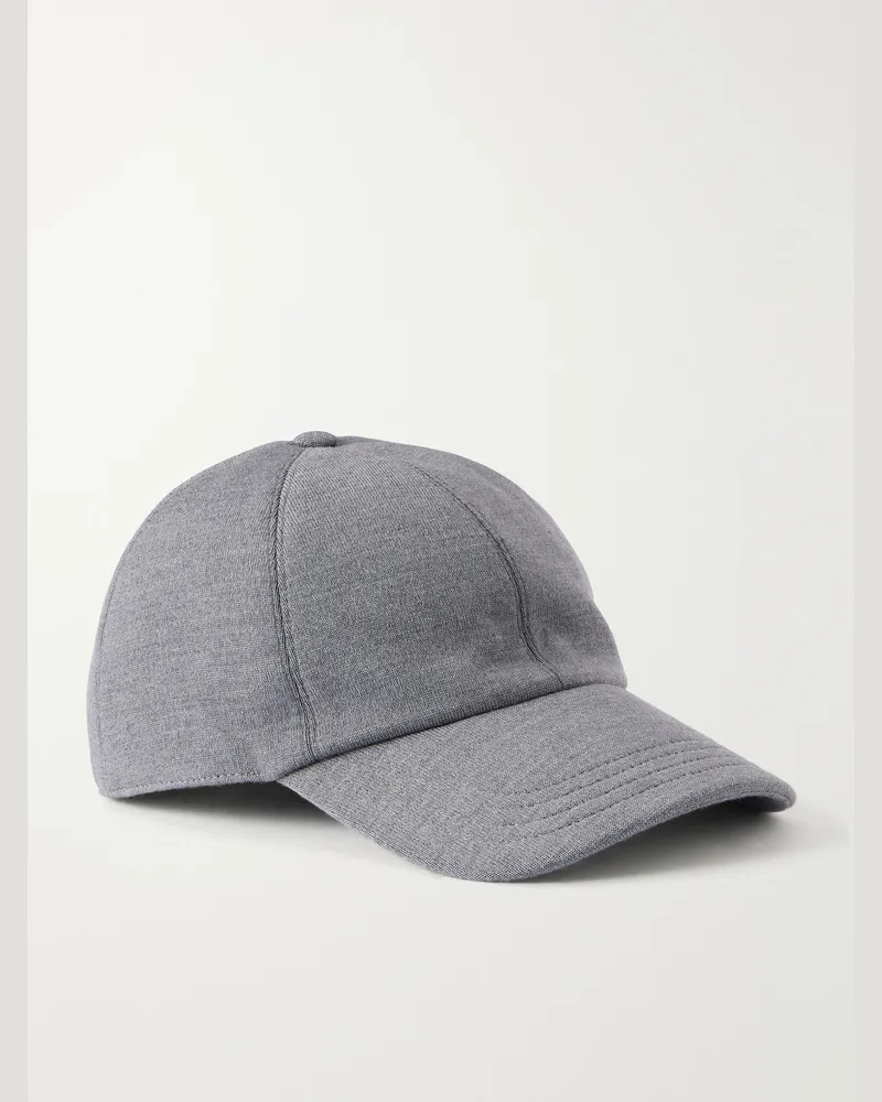 Slowear Zanone Flexwool Wool-Blend Cap Gray