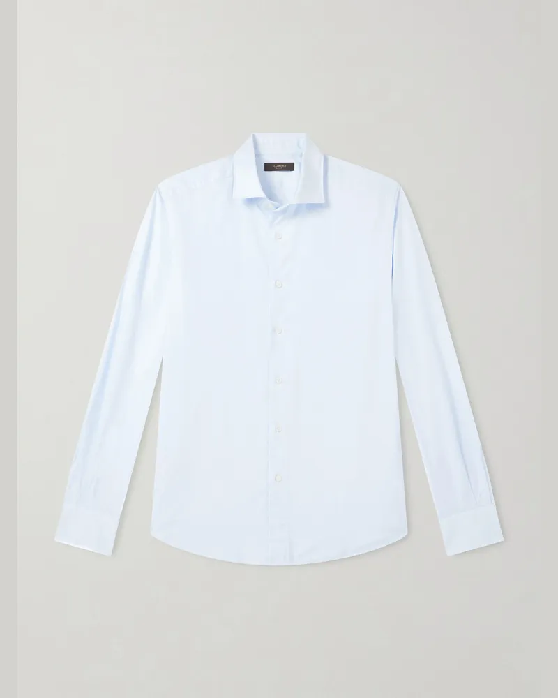 Slowear Slim-Fit Cutaway-Collar Cotton Oxford Shirt Blue