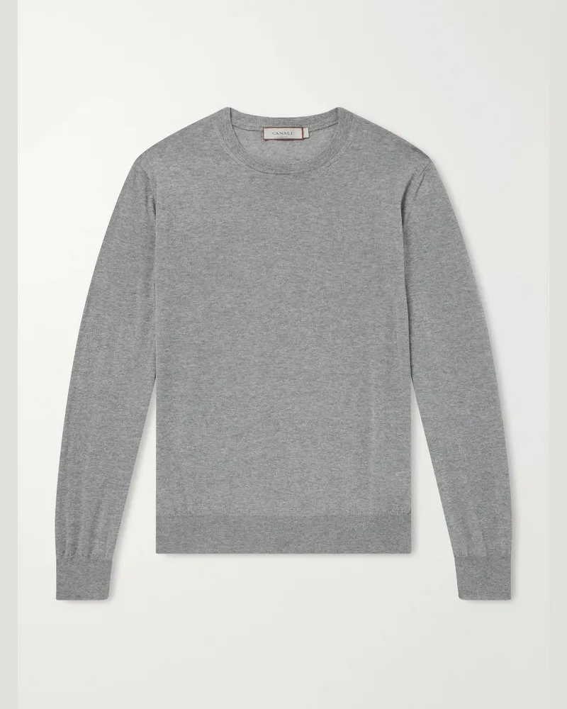 Canali Wool Sweater Gray