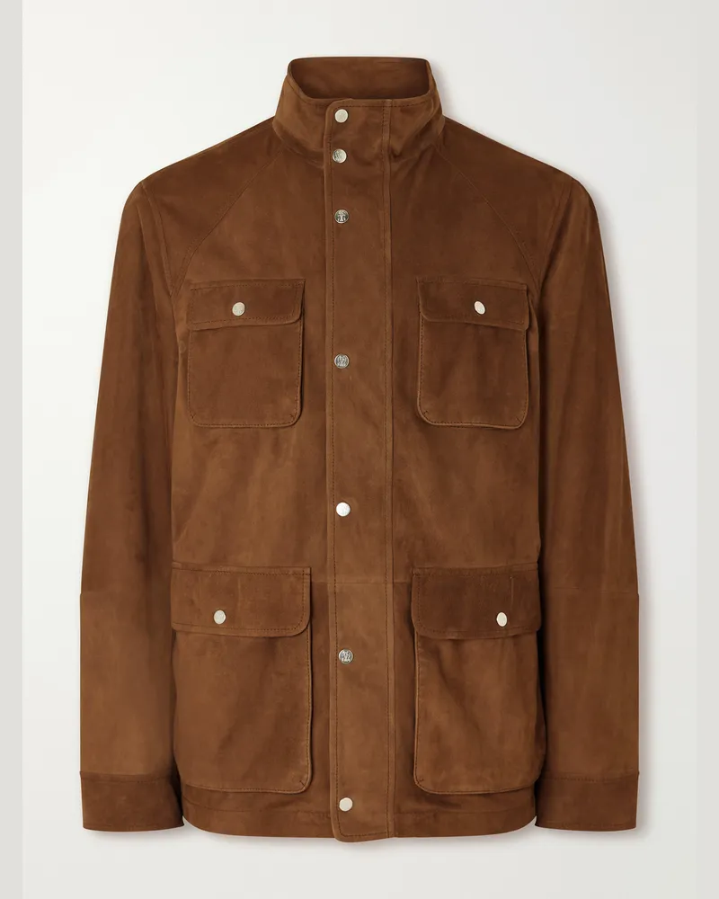 Brunello Cucinelli Suede Jacket Brown
