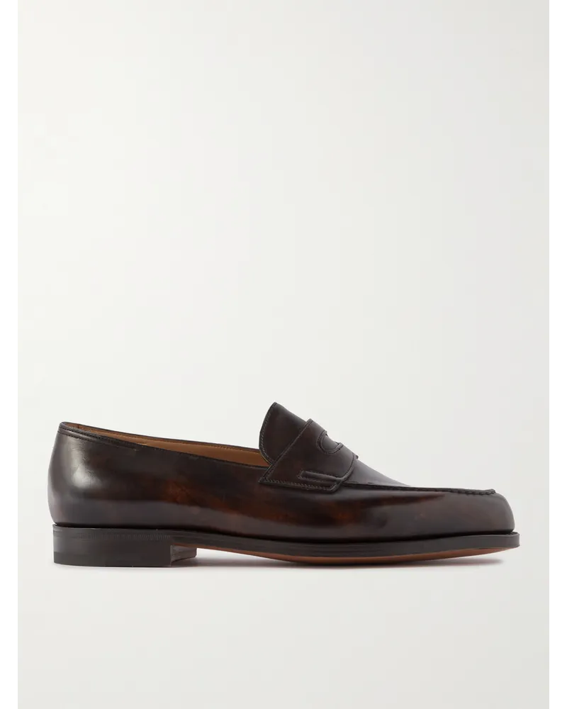 John Lobb Lopez Pennyloafers aus Leder Braun