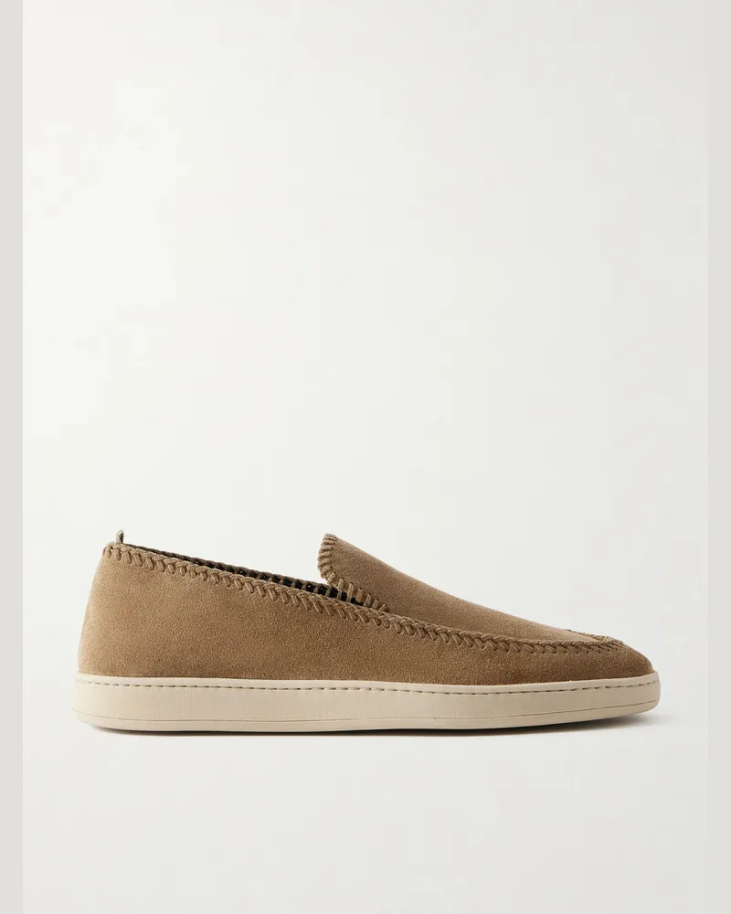 Officine Creative Italia Herbie 001 Suede Loafers Brown