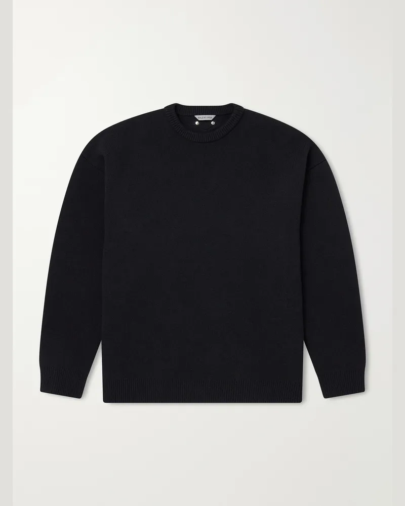 Balenciaga City Wool-Blend Sweater Black