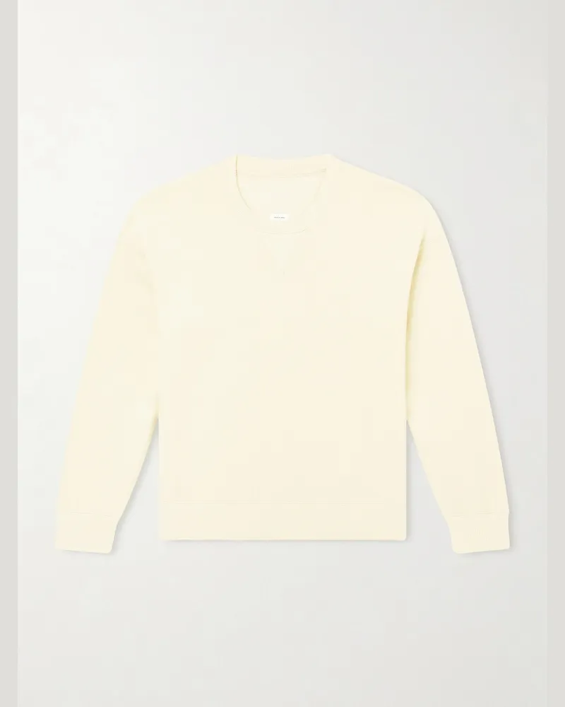 Visvim Jumbo SB Wool and Cotton-Blend Jersey Sweatshirt Yellow