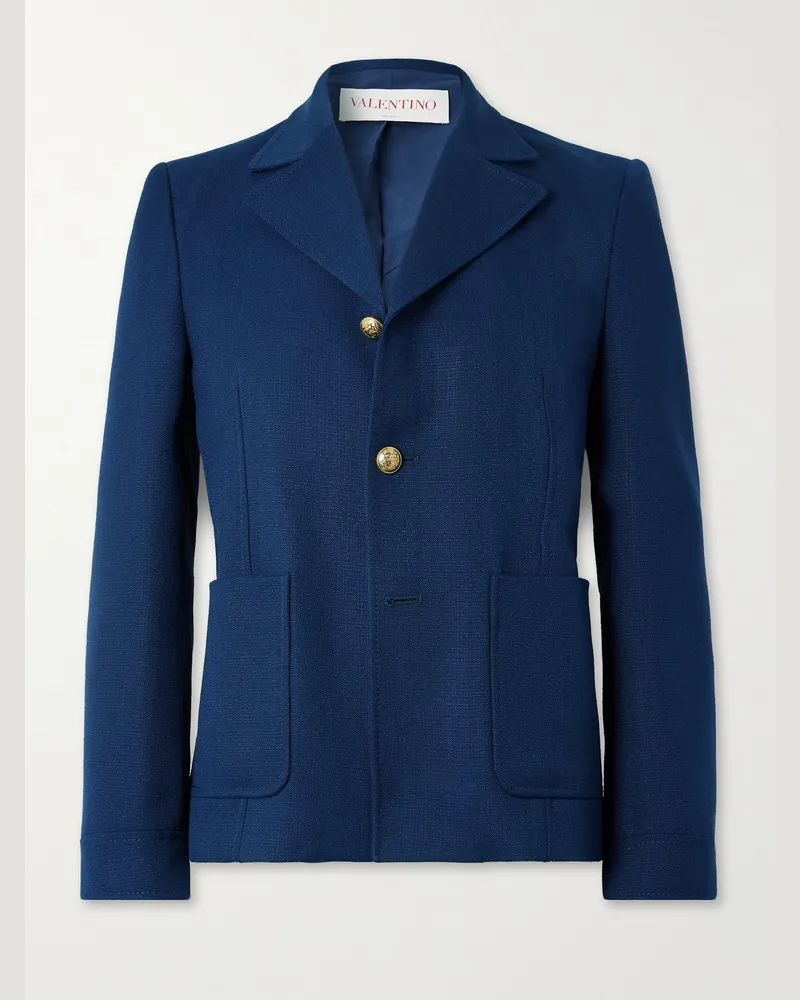 Valentino Garavani Sakko aus Webstoff Blau