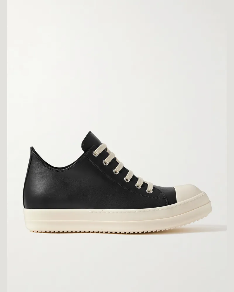 Rick Owens Ramones Sneakers aus Leder Schwarz