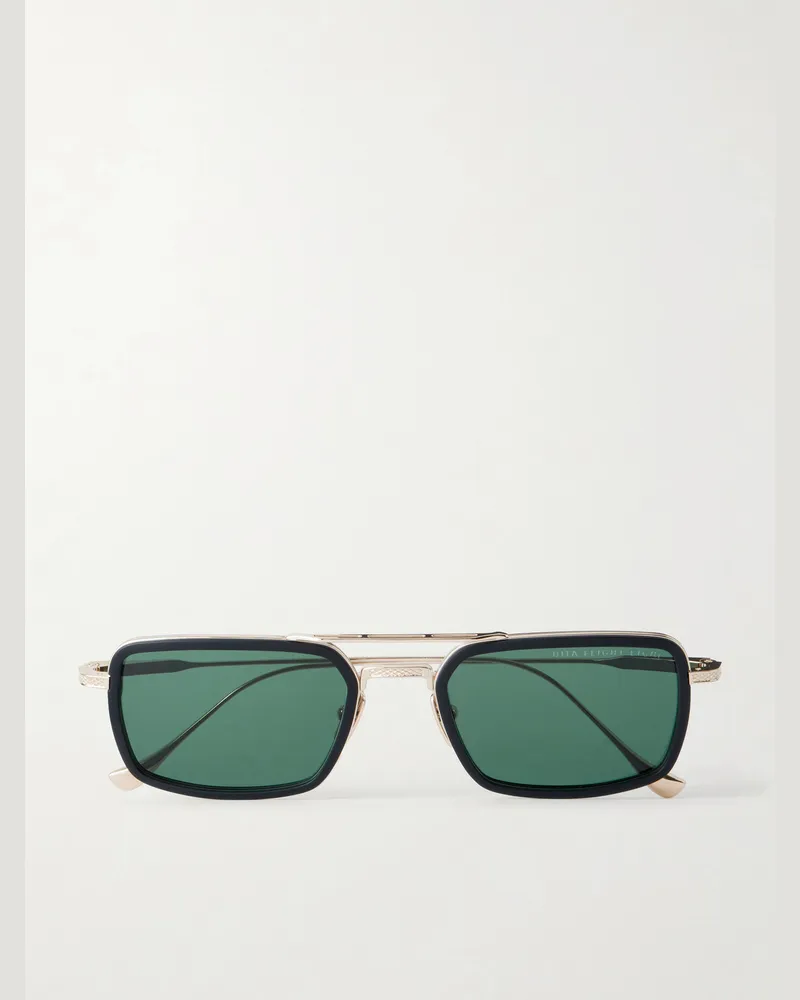 DITA Flight.006 Aviator-Style Gold-Tone and Acetate Sunglasses Gold