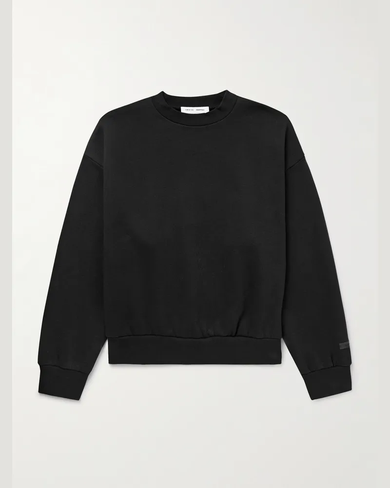 Fear of God Sweatshirt aus Jersey aus einer Baumwollmischung mit Logoapplikation Schwarz