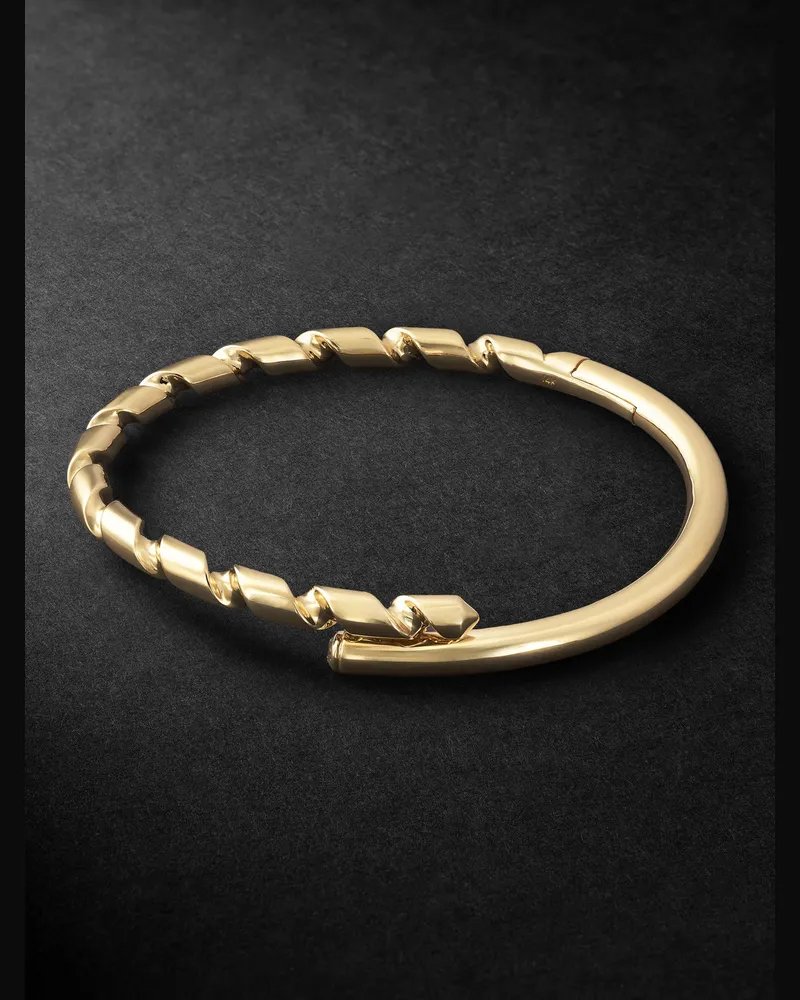 Luis Morais Drill Bit 14-Karat Gold Diamond Bracelet Gold