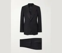 Shelton Grosgrain-Trimmed Wool and Mohair-Blend Twill Tuxedo Suit