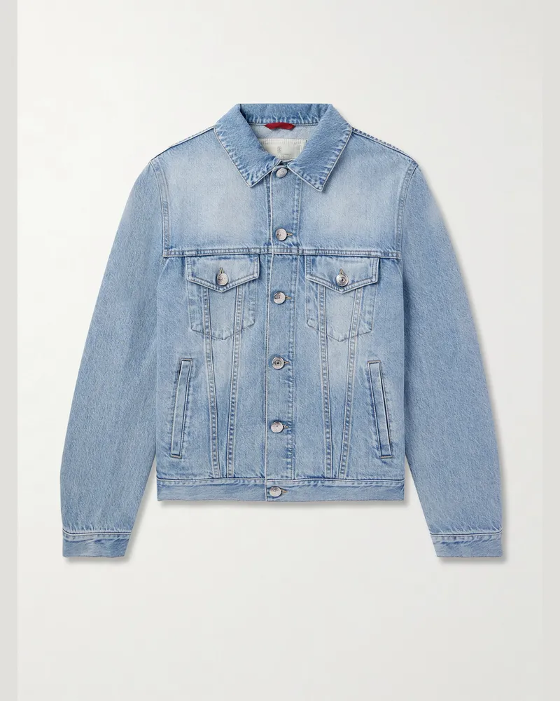 Brunello Cucinelli Jeansjacke Blau
