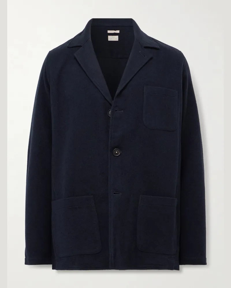 Massimo Alba Florida Arbeitsjacke aus einer Mischung aus Wolle, Seide und Kaschmir Blau