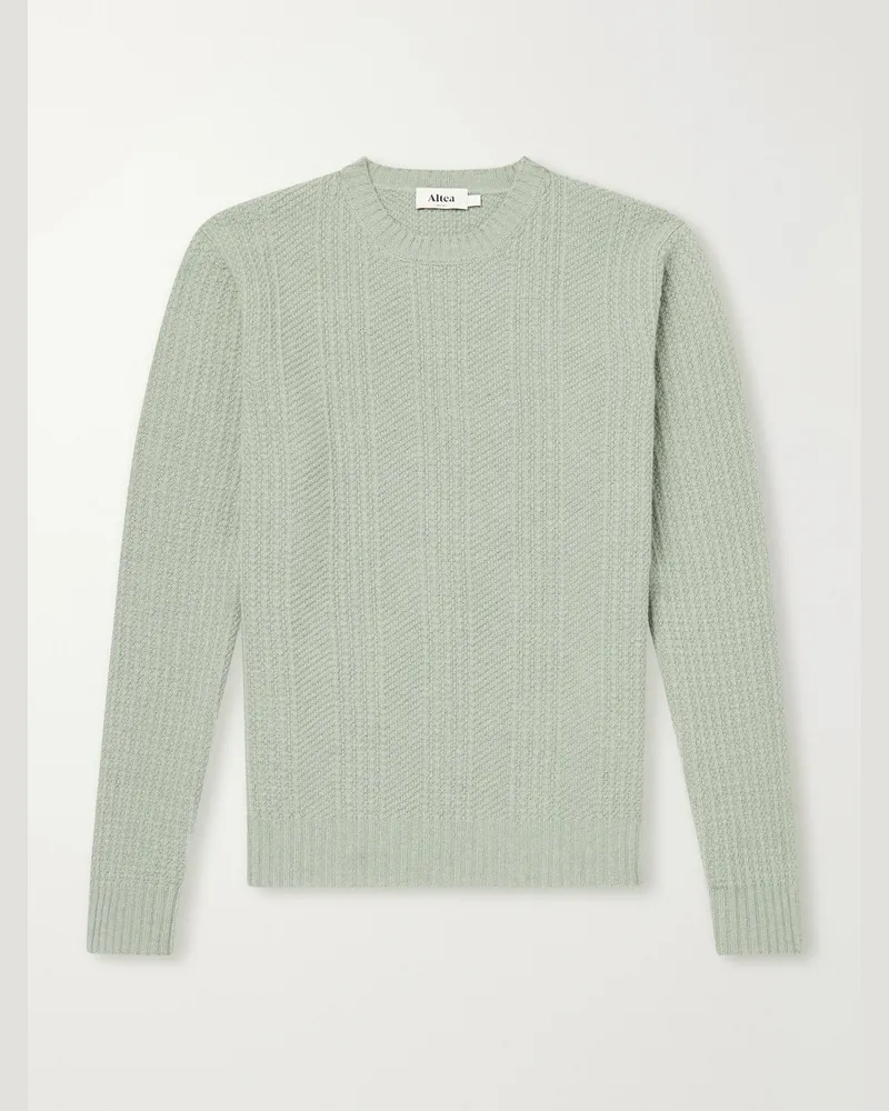 Altea Wool and Cashmere-Blend Sweater Green