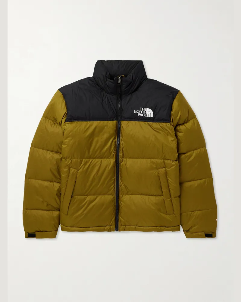 The North Face 1996 Retro Nuptse Daunenjacke aus gestepptem Nylon-Ripstop und Shell mit Kapuze Grün