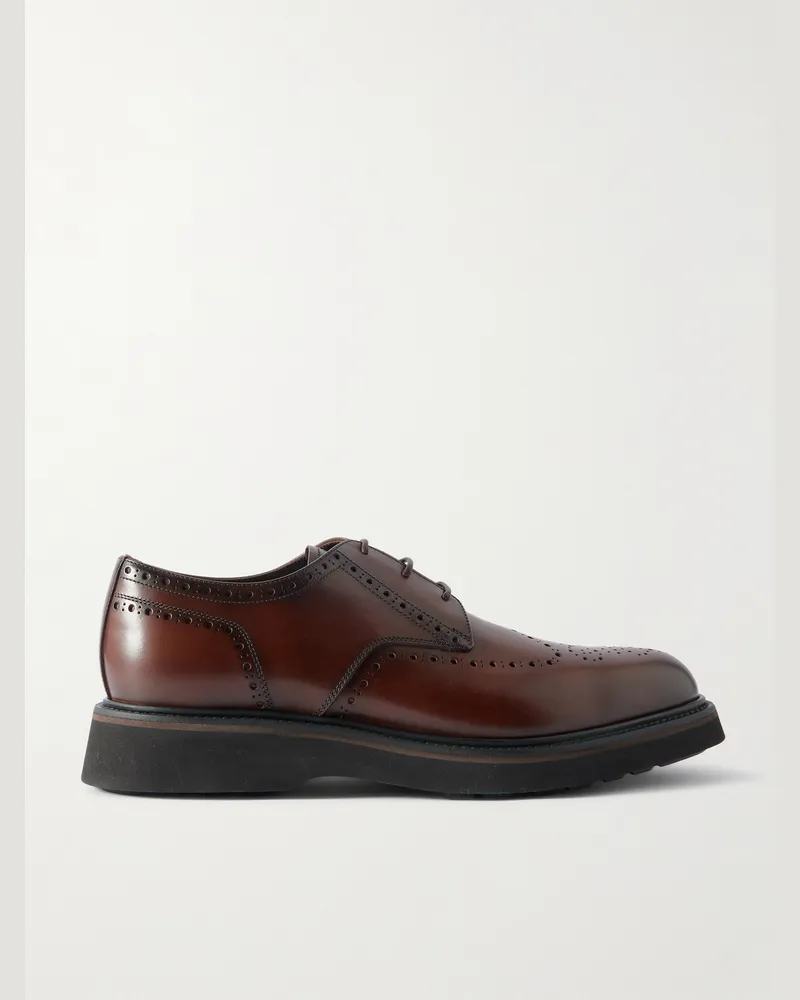 Berluti Alessio Brogues aus Leder Braun