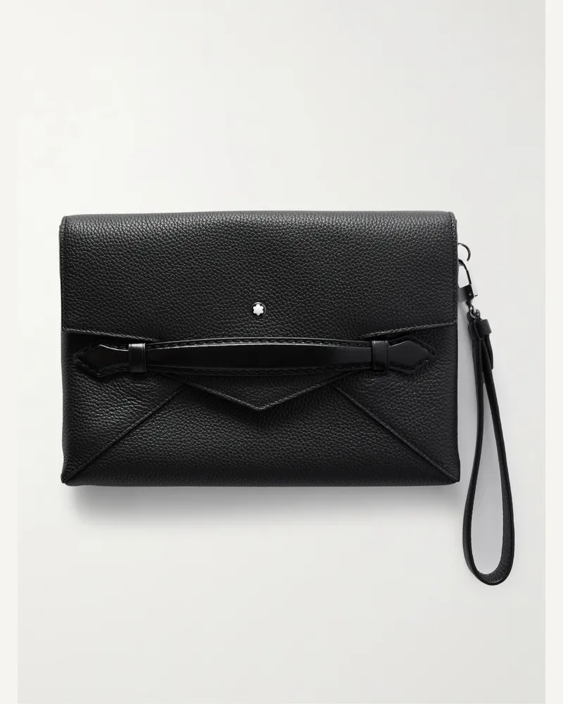 Montblanc Etui aus vollnarbigem Leder Schwarz