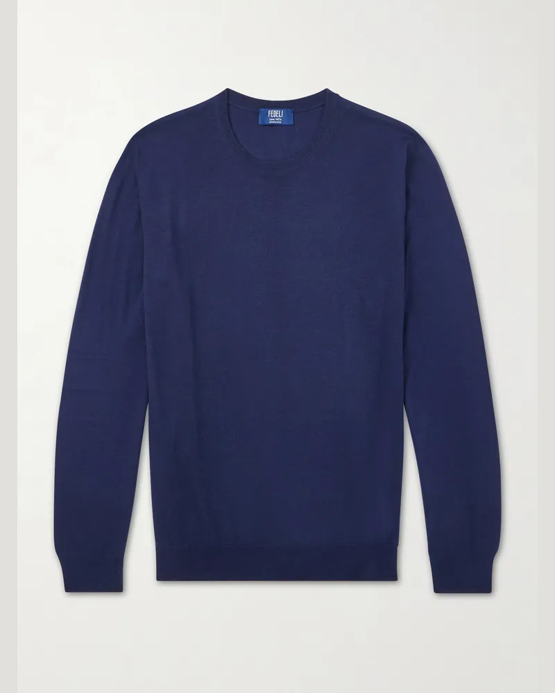 Fedeli Wool Sweater Blue