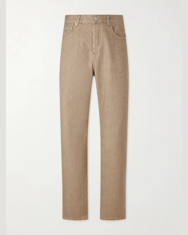 Jacquemus Le De-Nîmes Droit Straight-Leg Jeans Neutrals