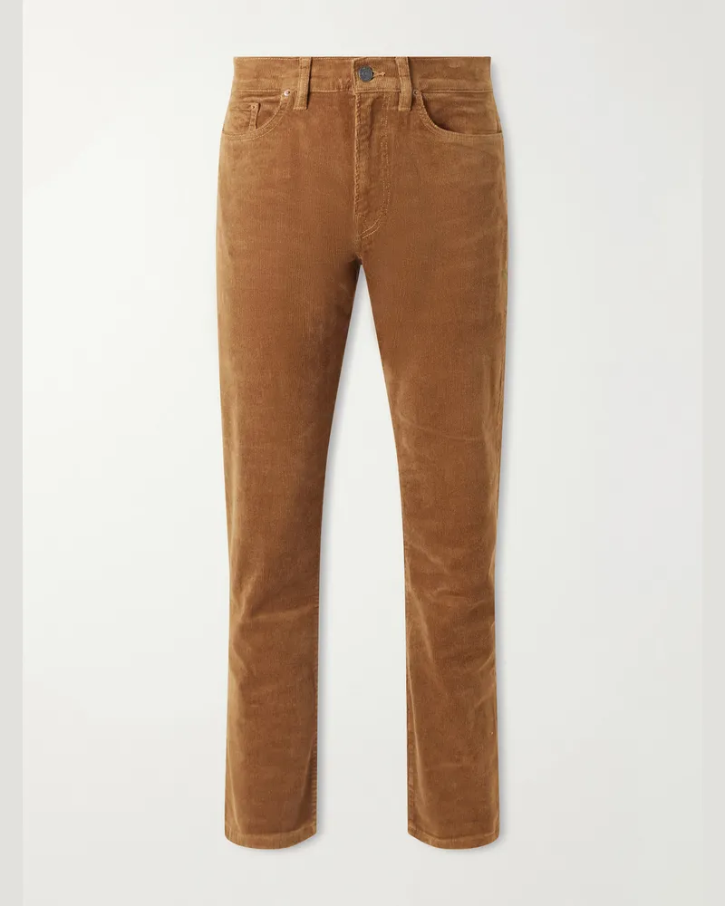 Ralph Lauren Straight-Leg Cotton-Corduroy Trousers Brown