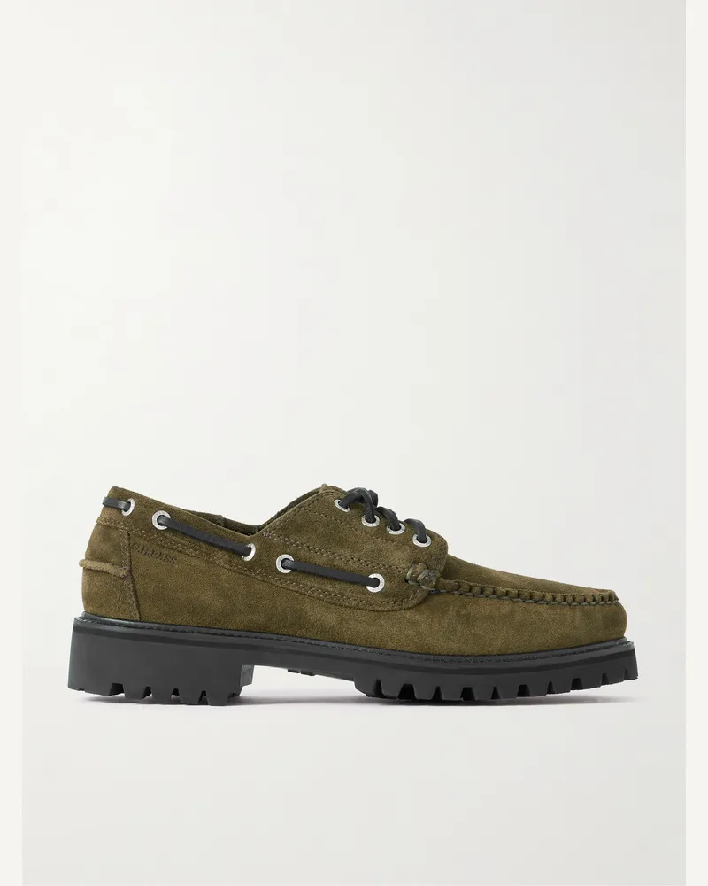 G.H. Bass & Co. Ranger Camp Moc Bootsschuhe aus Veloursleder mit Lederbesatz Grün