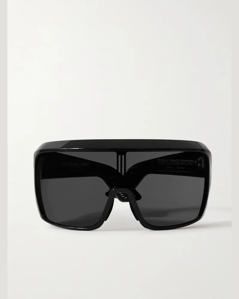 Jacques Marie Mage Stanley Kubrick 2001: A Space Odyssey Oversized-Sonnenbrille mit D-Rahmen aus Azetat Schwarz