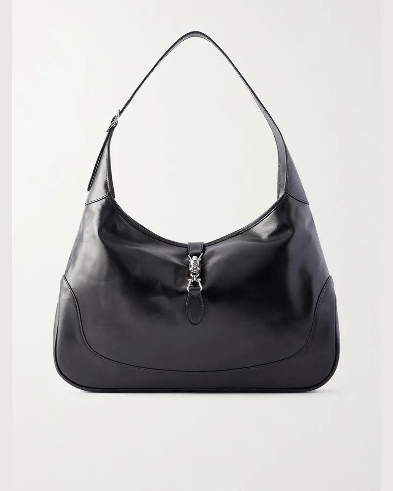 Gucci Jackie 1961 Leather Shoulder Bag Black