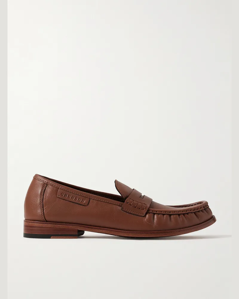 Grenson  Simeon Pennyloafers aus Leder Braun