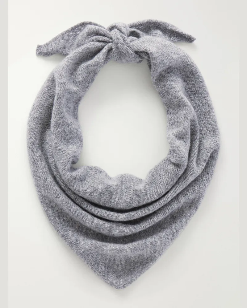 Johnstons of Elgin Reel Cashmere Scarf Gray