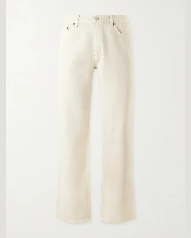 Frame Denim Straight-Leg Jeans Neutrals