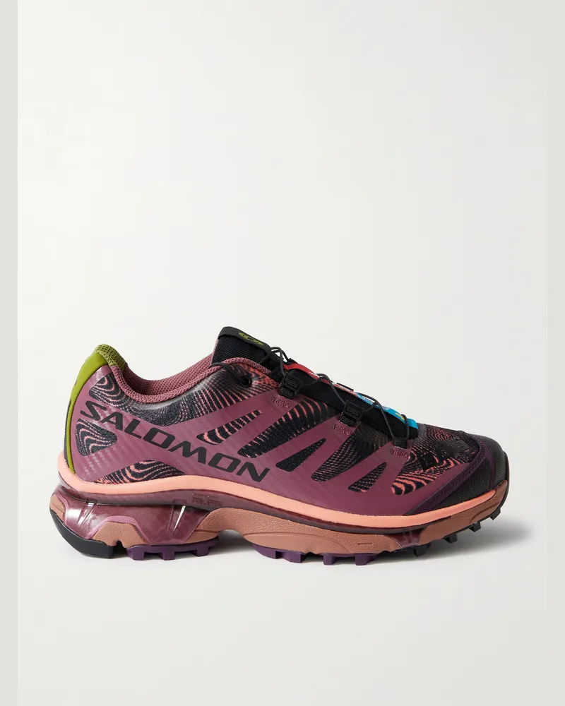 Salomon XT-4 Sneakers aus Mesh mit Gummibesatz Rot