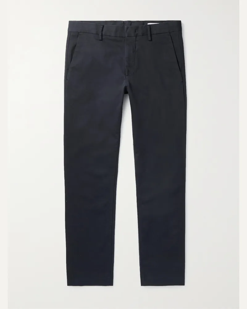 NN 07 Theo Chino aus Stretch-Twill aus Biobaumwolle Blau