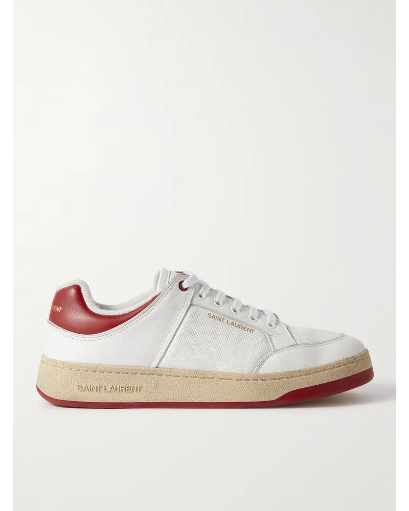 Saint Laurent SL/61 Sneakers aus perforiertem Leder Rot