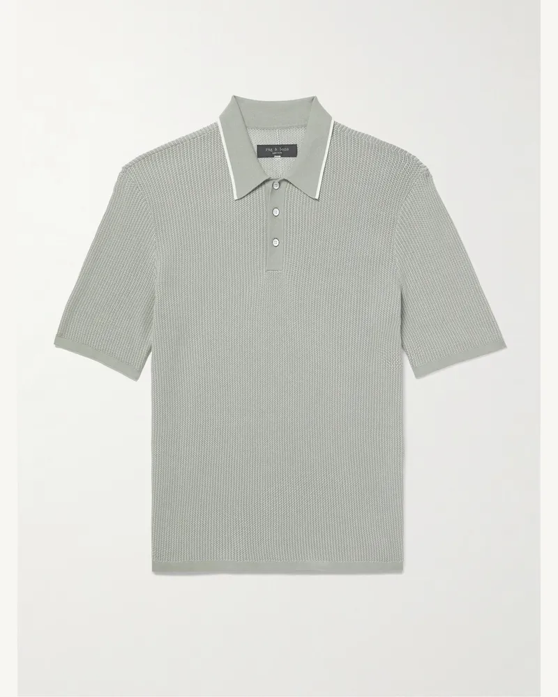 Rag & Bone Harvey Polohemd aus Baumwolle Grün