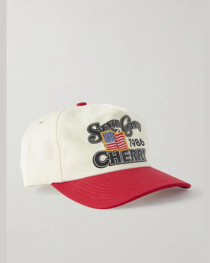 Cherry Los Angeles Kappe aus Twill mit Print und Stickerei Neutral