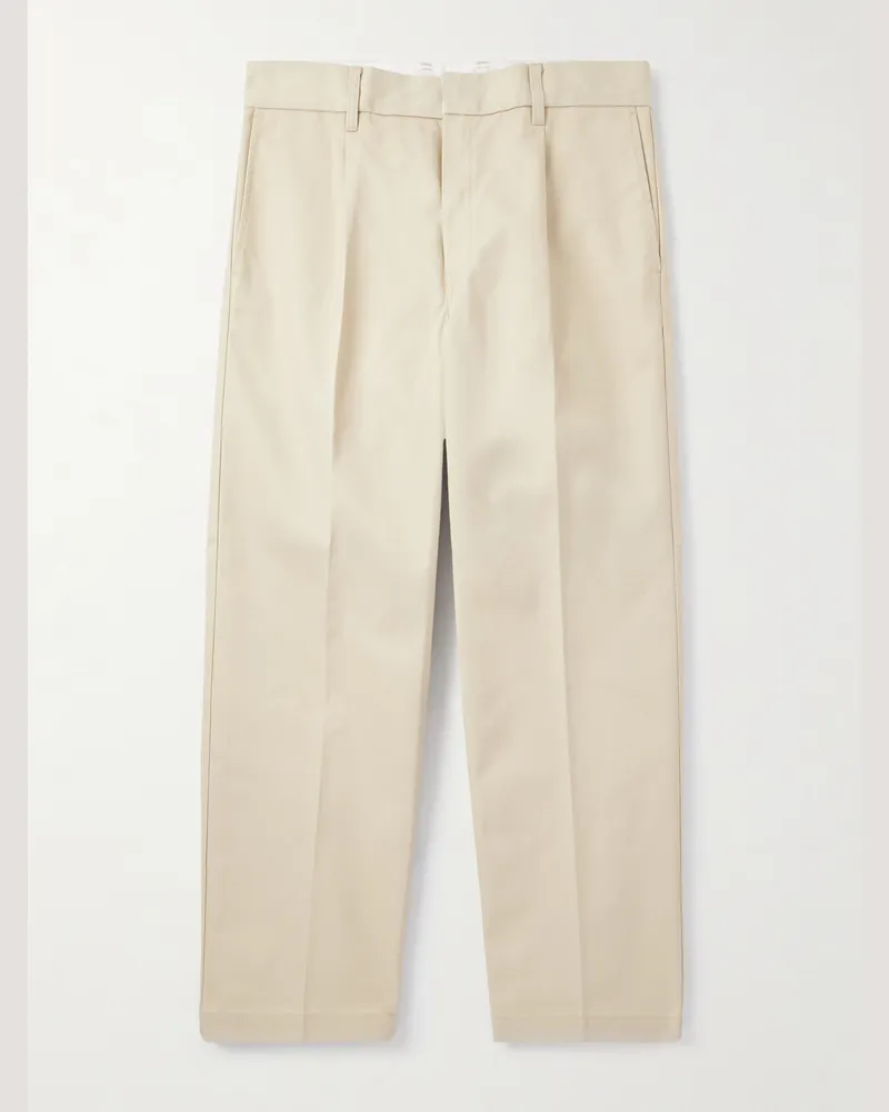 Wacko Maria Dickies® Straight-Leg Pleated Gabardine Trousers Neutrals
