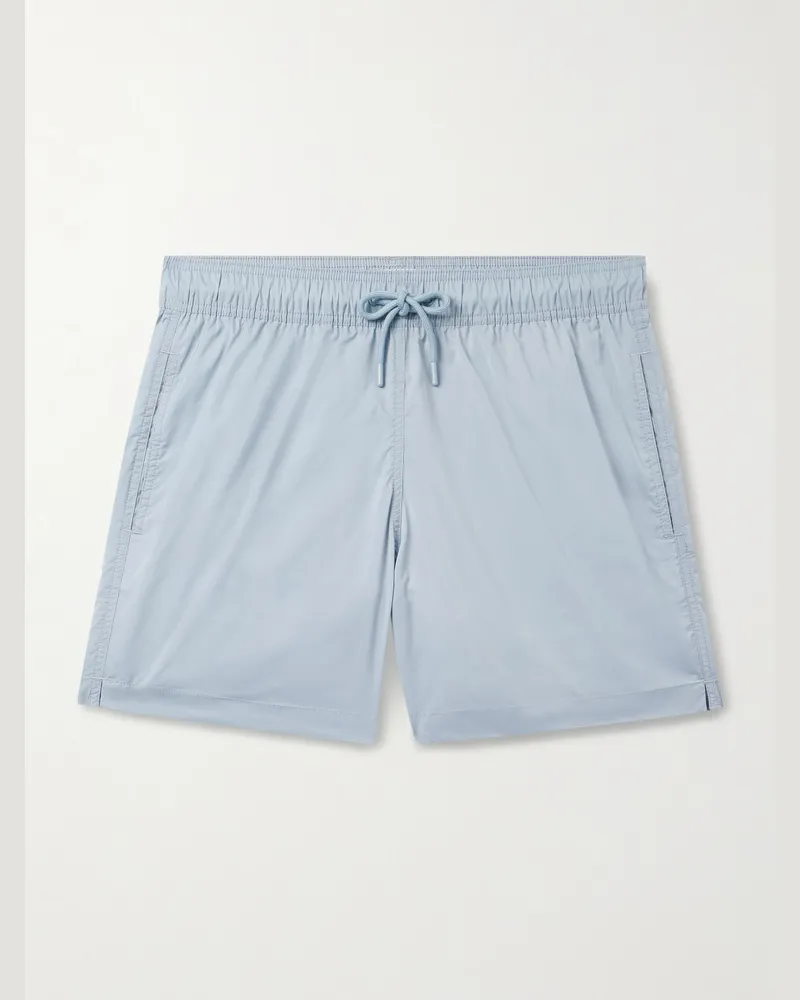 Frescobol Carioca Salvador Straight-Leg Mid-Length Recycled Swim Shorts Blue