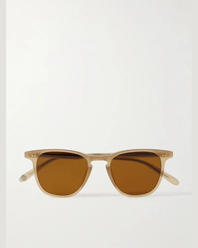 Garrett Leight JJJJound Brooks 47 Round-Frame Acetate Sunglasses Brown