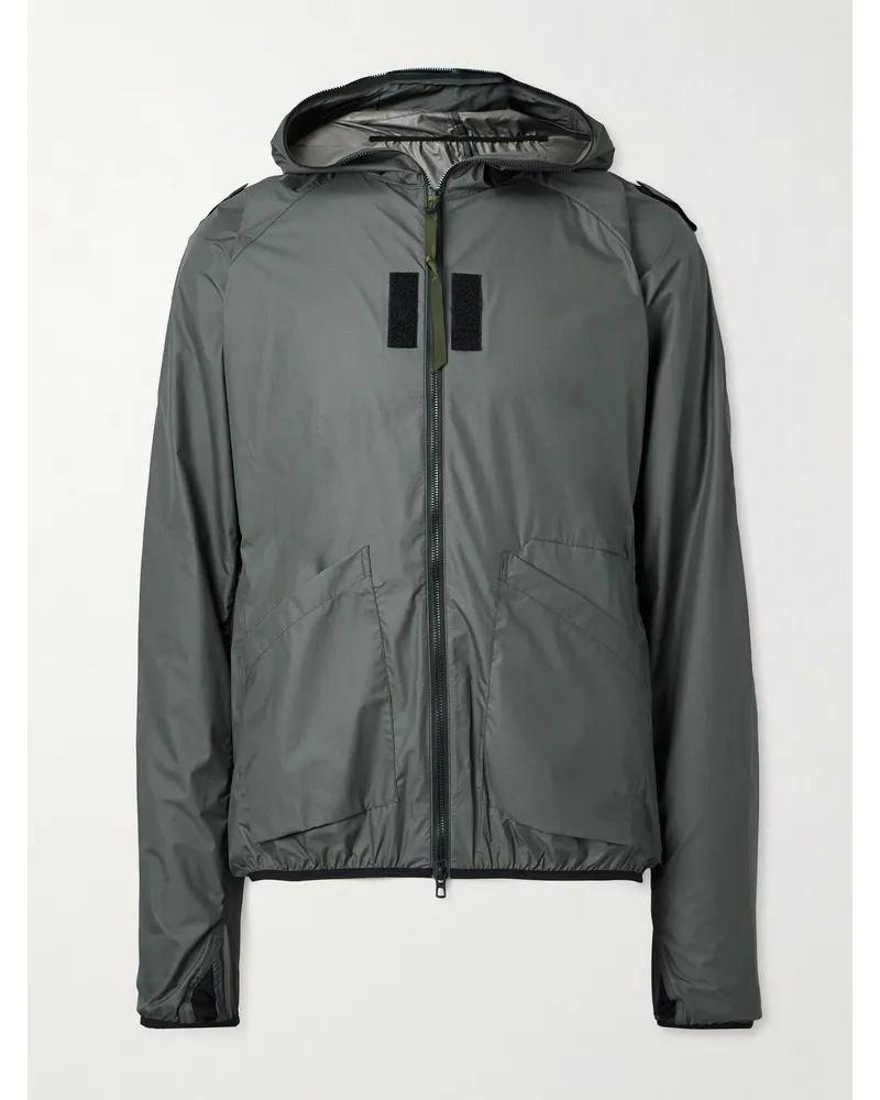 ACRONYM J118-WS Kapuzenjacke aus GORE-TEX-WINDSTOPPER®-Material mit Stachelnieten Grau