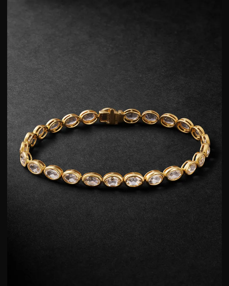 SHAY Tennisarmband aus 18 Karat Gelbgold mit Topasen Gold