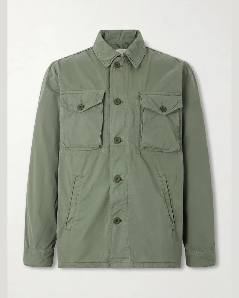 Hartford Jonah Cotton-Twill Blouson Jacket Green