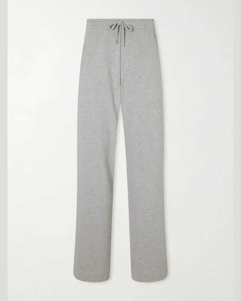 Dries van Noten Hamer Straight-Leg Cotton-Jersey Sweatpants Gray